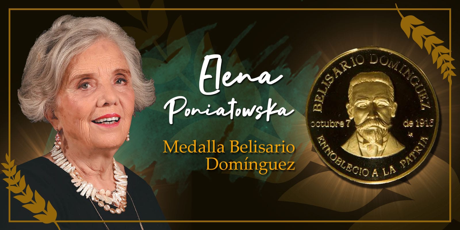 Elena Poniatowska recibió la Medalla Belisario Domínguez